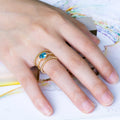 Fashion Geometric Zircon Ring For Women, Exquisite Travel Souvenir Jewelry Accessory view 3