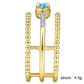 Fashion Geometric Zircon Ring For Women, Exquisite Travel Souvenir Jewelry Accessory view 5
