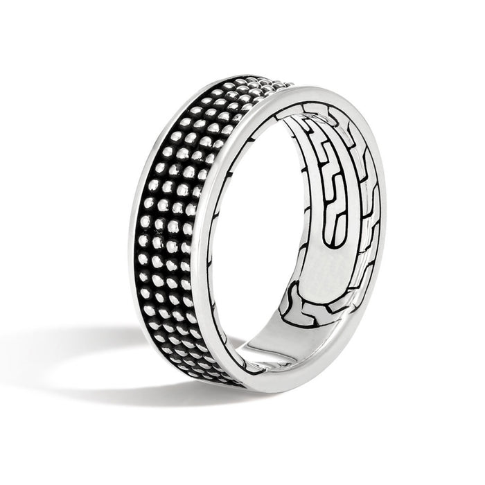 Vintage Unisex Ring With Creative Polka Dot And Inner Engraved Pattern Fashion Finger Jewelry