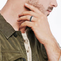 Vintage Unisex Ring With Creative Polka Dot And Inner Engraved Pattern Fashion Finger Jewelry view 4