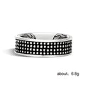 Vintage Unisex Ring With Creative Polka Dot And Inner Engraved Pattern Fashion Finger Jewelry view 5
