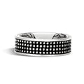 Vintage Unisex Ring With Creative Polka Dot And Inner Engraved Pattern Fashion Finger Jewelry view 2