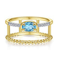 Simple Geometric Micro Pave Zircon 18K Gold Plated Ring, Personalized Fashion Jewelry Accessory view 1