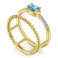Simple Geometric Micro Pave Zircon 18K Gold Plated Ring, Personalized Fashion Jewelry Accessory view 2