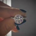 Round Eight Hearts Eight Arrows Micro Pave Full Zircon Ring For Women, Fashion Jewelry view 5