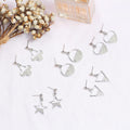Elegant Rhinestone Alloy Geometric Heart Triangle Star Stud Drop Earrings, Korean Fashion Women's Earrings view 1
