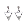 Elegant Rhinestone Alloy Geometric Heart Triangle Star Stud Drop Earrings, Korean Fashion Women's Earrings view 5