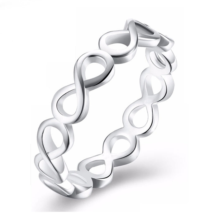Minimalist Hollow Figure Eight Wrap Ring For Women, Fashion Personality Finger Jewelry Accessory
