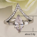Alloy Micro Pave Zircon Women Ring European Fashion Jewelry Style view 5