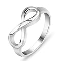 Simple Creative Figure Eight Alloy Silver Plated Ring Jewelry Accessory view 1