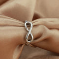 Simple Creative Figure Eight Alloy Silver Plated Ring Jewelry Accessory view 2