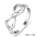 Simple Creative Figure Eight Alloy Silver Plated Ring Jewelry Accessory view 5
