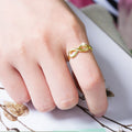Simple Creative Figure Eight Alloy Silver Plated Ring Jewelry Accessory view 4