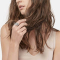 Vintage Statement Textured Women Ring Creative Hip Hop Style Finger Jewelry Accessory view 4