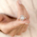 Rose Gold Plated Zircon Square Princess Ring European American Fashion Engagement Jewelry view 2