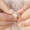 Rose Gold Plated Zircon Square Princess Ring European American Fashion Engagement Jewelry view 3