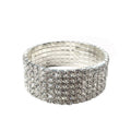 Fashion OL Copper Full Rhinestone Geometric Ring Bangle For Women Minimalist Korean Style Jewelry view 5