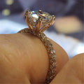 Hot Selling Sparkling Round Princess Diamond Ring For Women Fashion Engagement Proposal Jewelry view 5