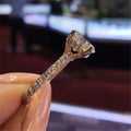 Hot Selling Sparkling Round Princess Diamond Ring For Women Fashion Engagement Proposal Jewelry view 4