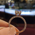 Hot Selling Sparkling Round Princess Diamond Ring For Women Fashion Engagement Proposal Jewelry view 3