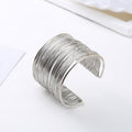 Exaggerated European Woven Hollow Cuff Bracelet, Fashion Personality Bangle For view 3