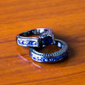 Fashion Women Ring Set With Deep Blue Zircon, Creative Hand Jewelry Accessories view 2