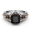 Fashion Octopus Black Square Women's Ring, Exquisite Hollow Zircon Finger Ring For Europe And America view 2
