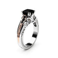 Fashion Octopus Black Square Women's Ring, Exquisite Hollow Zircon Finger Ring For Europe And America view 1