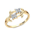 Fashion Simple Flower Zircon Ring Creative Vine Wrap Finger Ring Jewelry For Women view 2