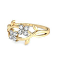 Fashion Simple Flower Zircon Ring Creative Vine Wrap Finger Ring Jewelry For Women view 3