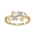 Fashion Simple Flower Zircon Ring Creative Vine Wrap Finger Ring Jewelry For Women view 1