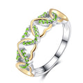 Fashion Two Tone Heart Wrap Ring For Women, Creative Colorful Zircon Inlaid Statement Jewelry view 3