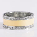 Minimalist Heart Engraved Epoxy Ring For Women Full Circle Micro Pave Zircon Band Jewelry view 2