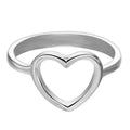 Simple Heart Shape Alloy Electroplated Ring European Fashion Jewelry For Women view 2