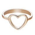 Simple Heart Shape Alloy Electroplated Ring European Fashion Jewelry For Women view 3