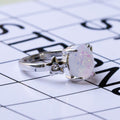Direct Creative Star Moon Oval Synthetic Opal Ring Silver Plated Jewelry For Women view 4