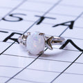 Direct Creative Star Moon Oval Synthetic Opal Ring Silver Plated Jewelry For Women view 5