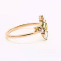 Gradient Multicolor Zircon Ring For Women Creative Green Forest Series Fashion Accessory view 4