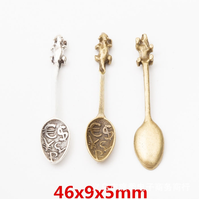 Zinc Alloy Mouse Spoon Charm Pendant for DIY Necklace Bracelet Jewelry Making