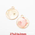 Gold Zinc Alloy Moon Star Charm Pendant for DIY Necklace Bracelet Jewelry Making view 4