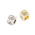 DIY Vintage Alloy Yoga Square Large Hole Bead For Bracelet And Necklace Jewelry Making view 4