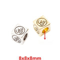 DIY Vintage Alloy Yoga Square Large Hole Bead For Bracelet And Necklace Jewelry Making view 1