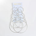 European Fashion Gold Alloy Multi Size Round Hoop Studs Set Geometric Elegant Women Earrings view 2