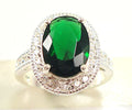 Elegant Women's Red Corundum Ring With Oversized Cubic Zirconia For Party Banquet Jewelry view 2