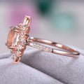 Rose Gold Plated Copper Snowflake Ring With Zircon Stones, European Women's Jewelry view 5