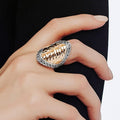 Vintage Statement Textured Enamel Ring Unisex European American Fashion Finger Jewelry view 4