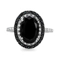 Fashion Cool Black Zircon Women's Ring, Creative Black And White Color Block Jewelry Accessory view 2