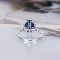 Royal Blue Round Multi Stone Women's Zircon Ring, New Cross Border Fashion Jewelry Accessory view 4