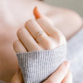 Gold Plated Square Cut Zircon Women's Engagement Ring European American Style Jewelry view 3