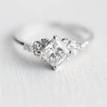 Gold Plated Square Cut Zircon Women's Engagement Ring European American Style Jewelry view 6